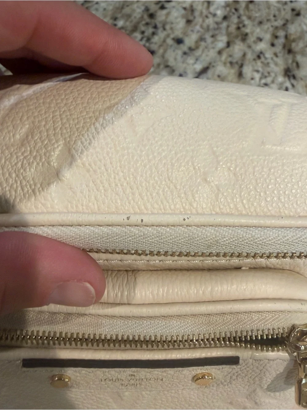 Louis Vuitton Cream Monogram Empreinte Crossbody Bumbag